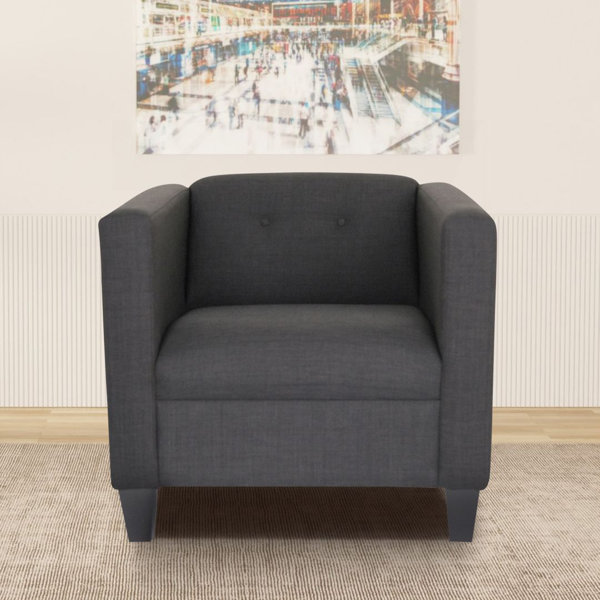 Ebern Designs Calypso Modern Black Sofa Chair for Living Room, Bedroom